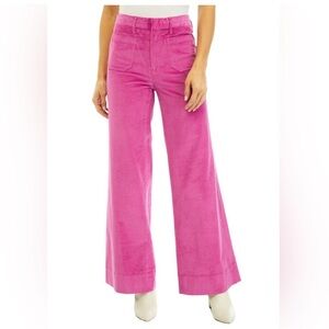 Vineyard Vines High Waist Wide Leg Pink Corduroy Pants - Sz 27 NWT